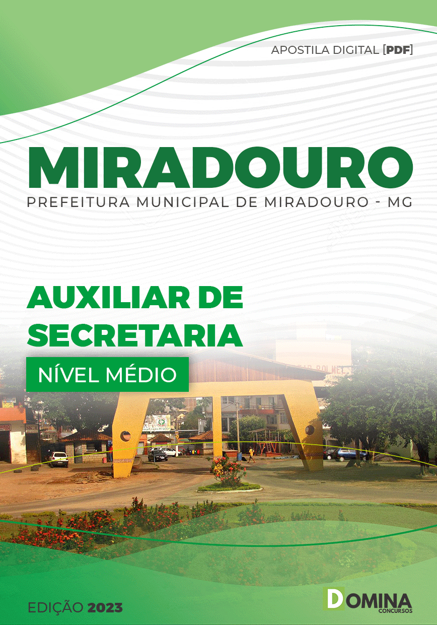 Apostila Pref Miradouro MG 2023 Auxiliar Secretaria