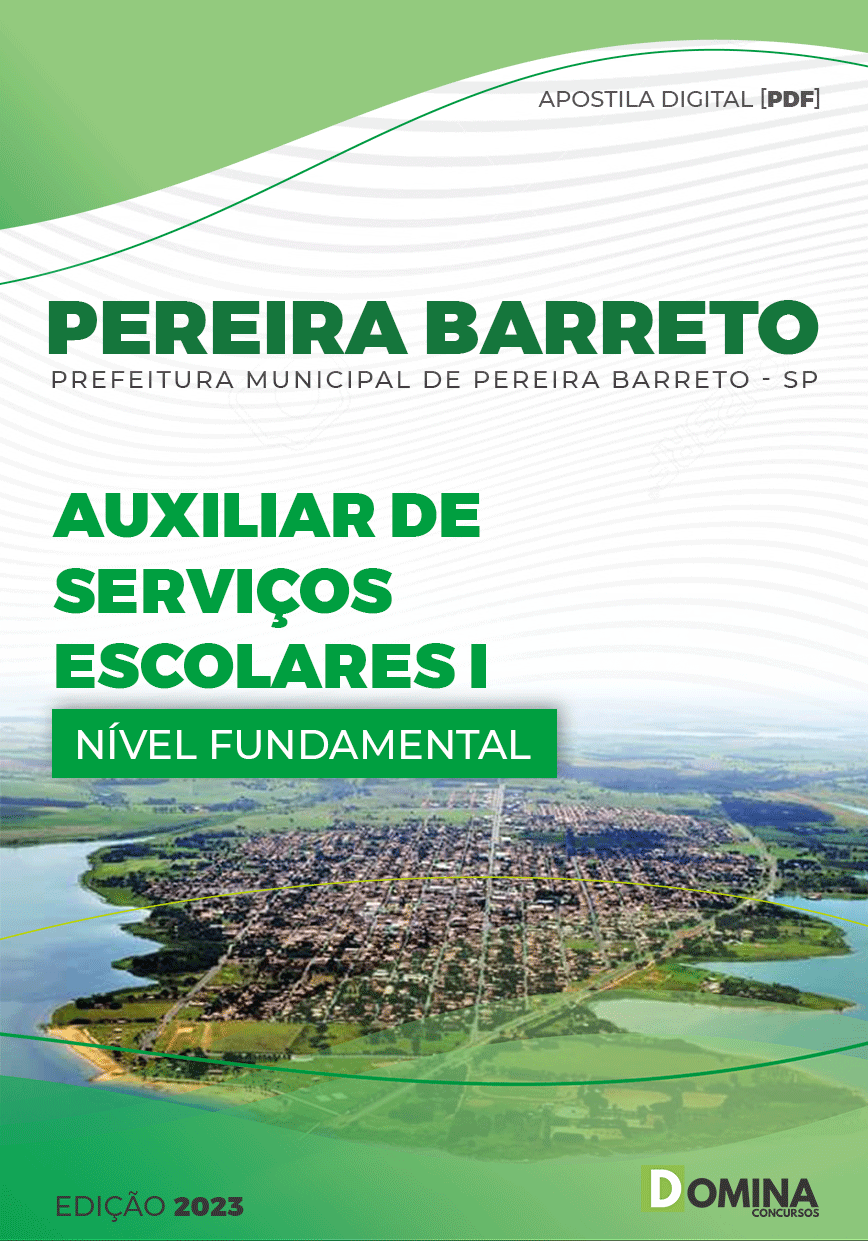 Apostila Pref Pereira Barreto SP 2023 Auxiliar Serviço Merendeira