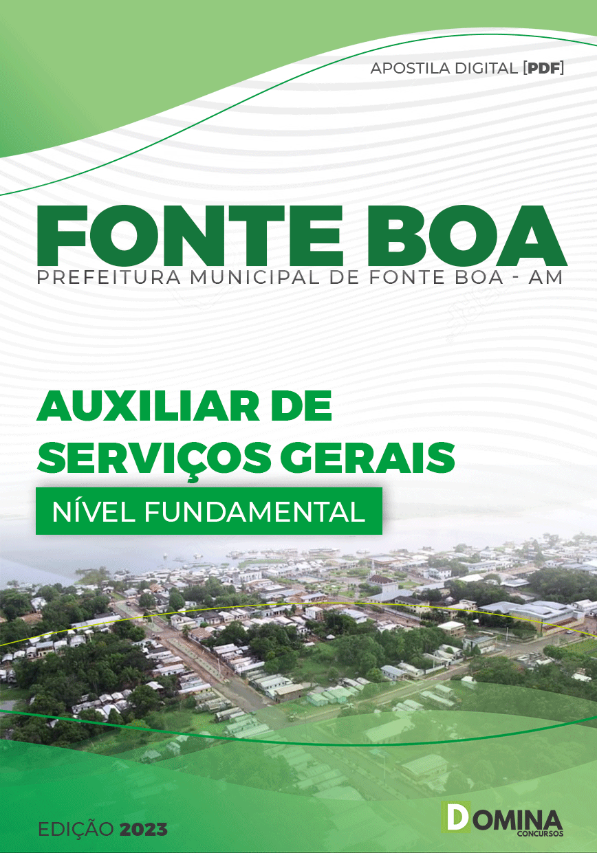 Apostila Pref Fonte Boa AM 2023 Auxiliar Serviços Gerais