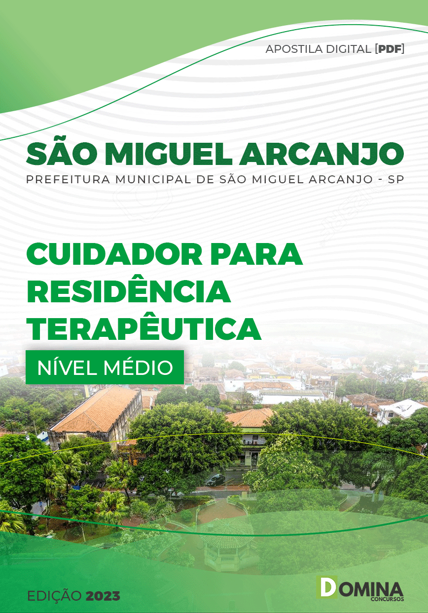 Apostila Pref São Miguel Arcanjo SP 2023 Cuidador Resid Terapêutica