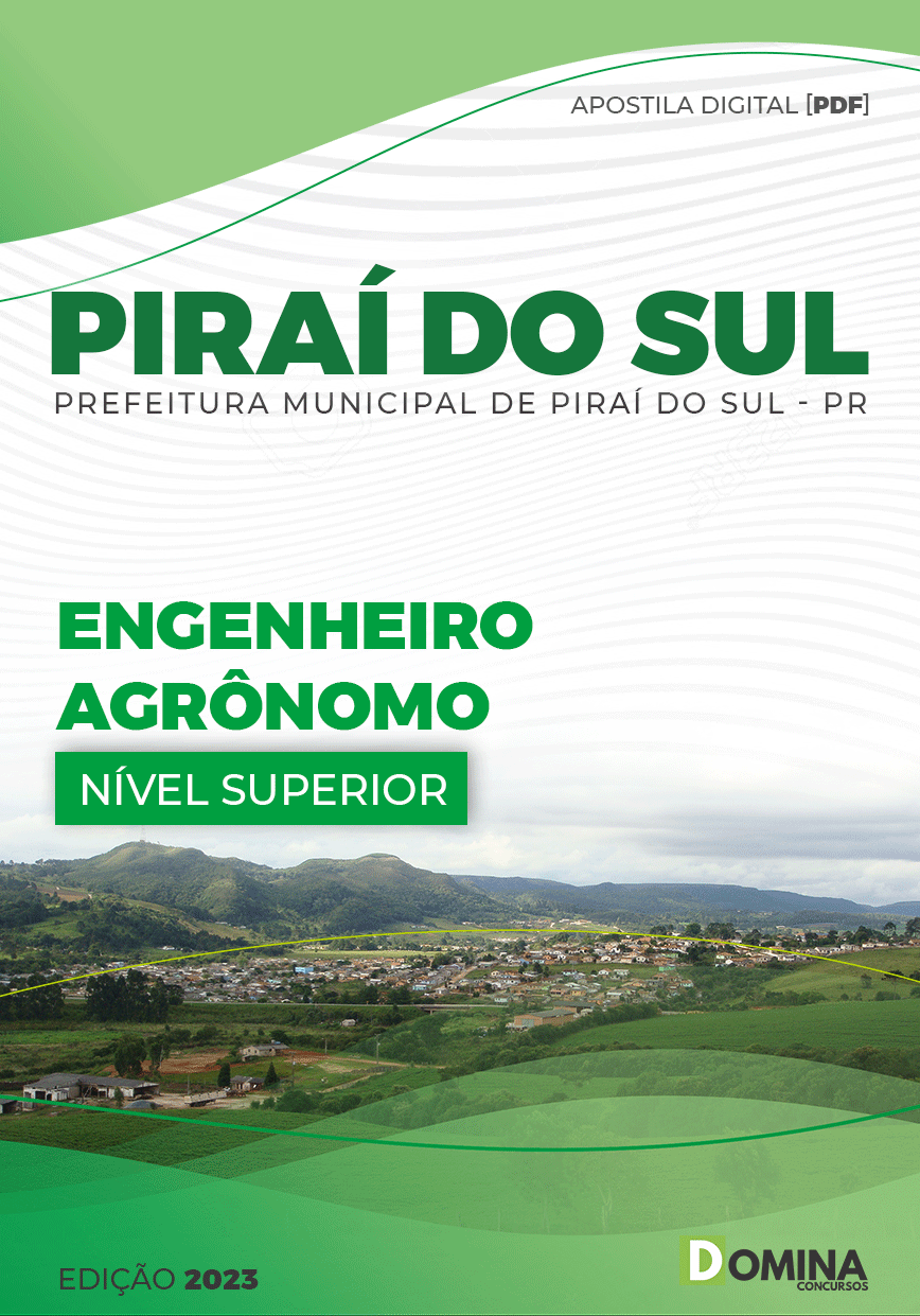 Apostila Pref Piraí Sul PR 2023 Engenheiro Agrônomo