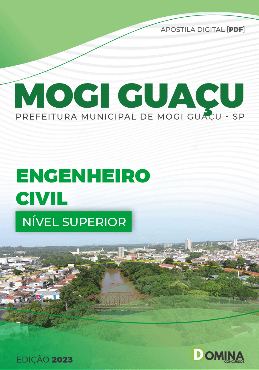 Apostila Digital Pref Mogi Guaçu SP 2023 Engenheiro Civil