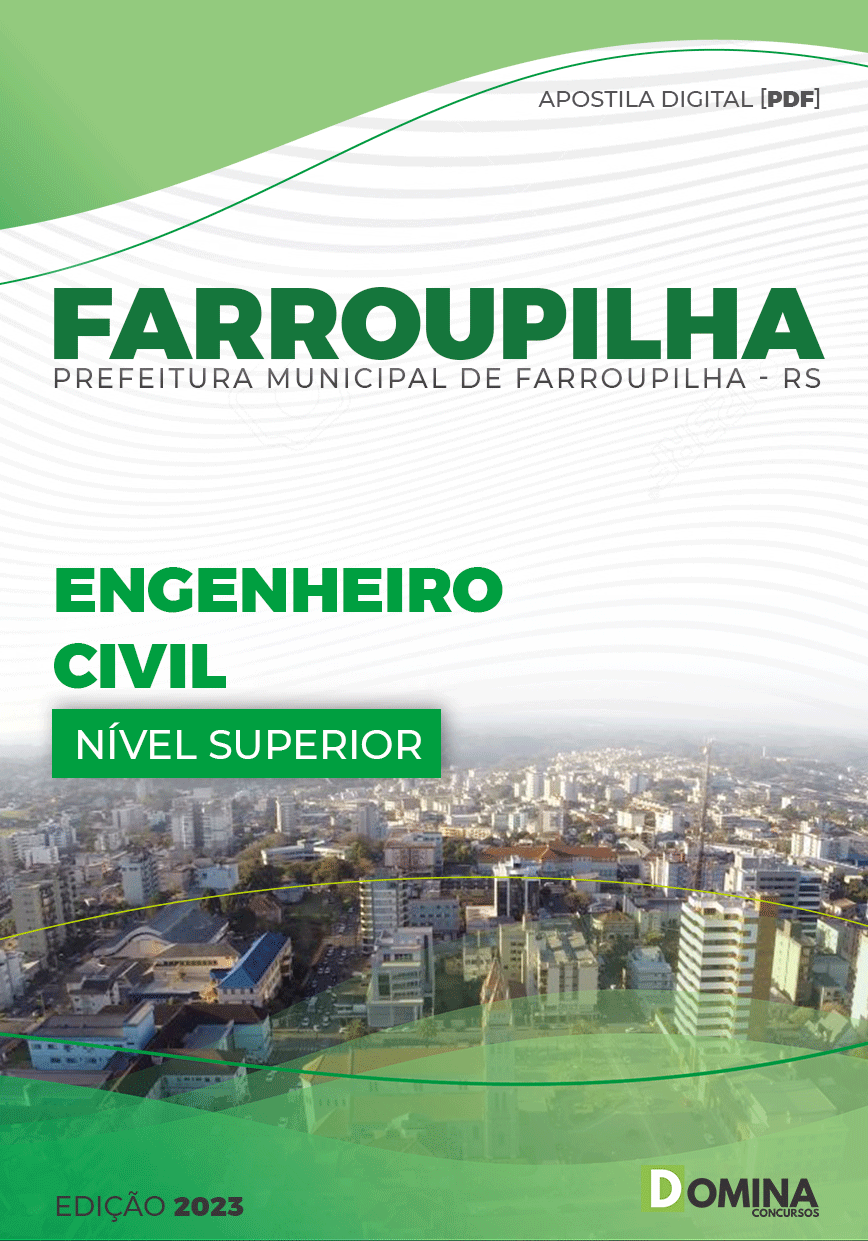 Apostila Digital Pref Farroupilha RS 2023 Engenheiro Civil