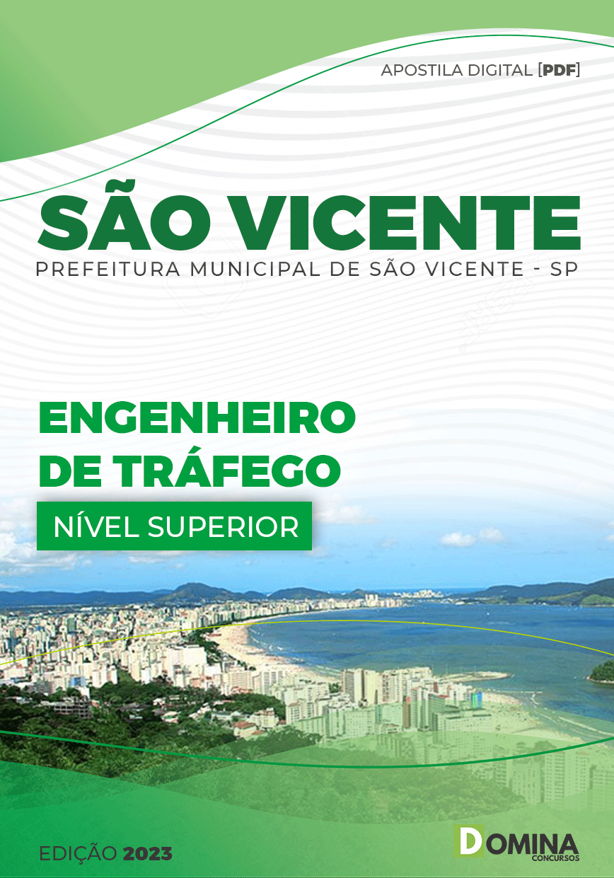 Apostila Digital Pref São Vicente SP 2023 Engenheiro Tráfego