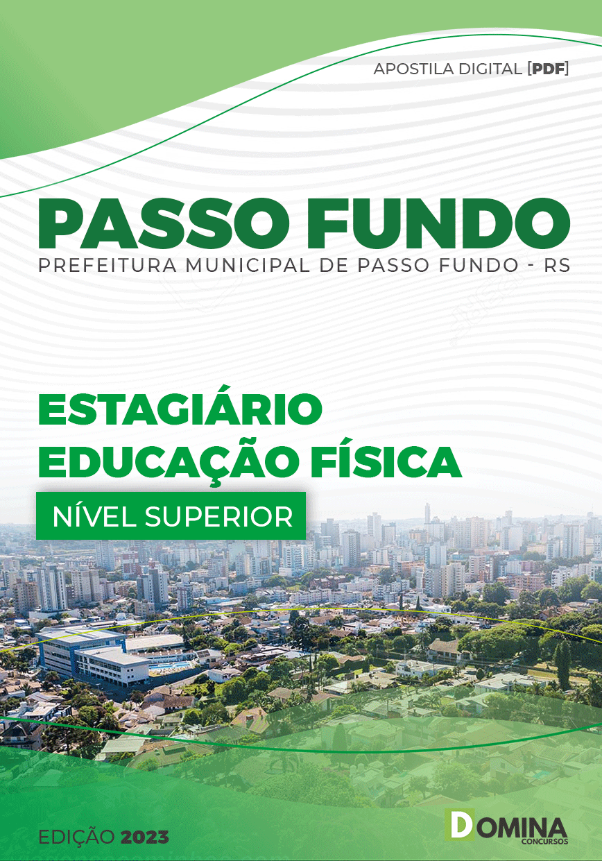 Apostila Pref Passo Fundo RS 2023 Estagiário Educação Física