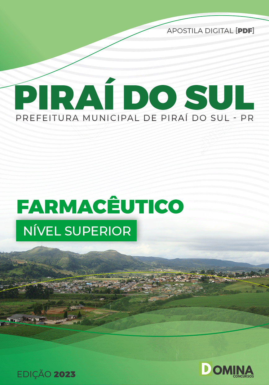 Apostila Concurso Pref Piraí Sul PR 2023 Farmacêutico