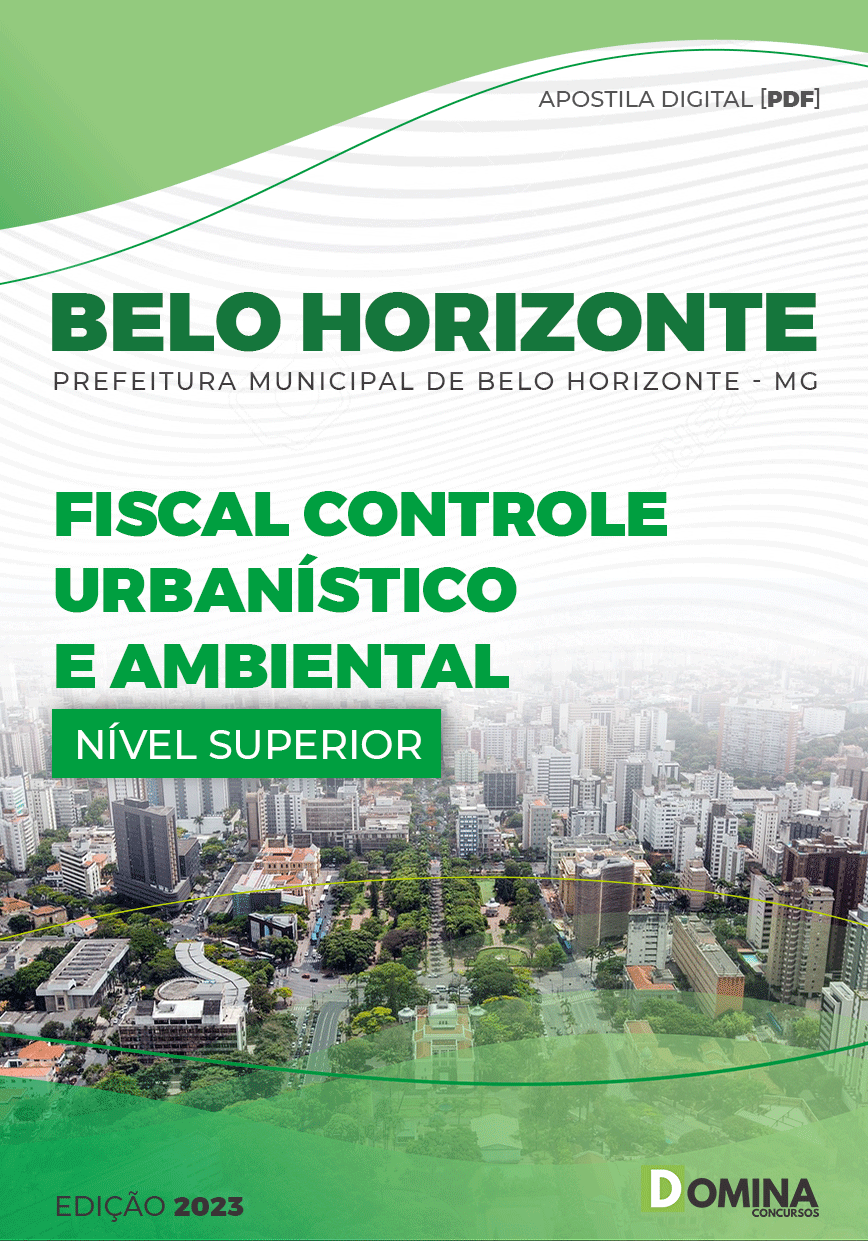 Apostila Pref Belo Horizonte MG 2023 Fiscal Controle Urbanismo