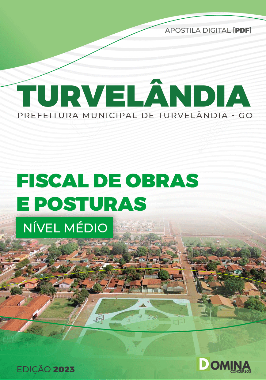 Apostila Pref Turvelândia GO 2023 Fiscal Obras Posturas