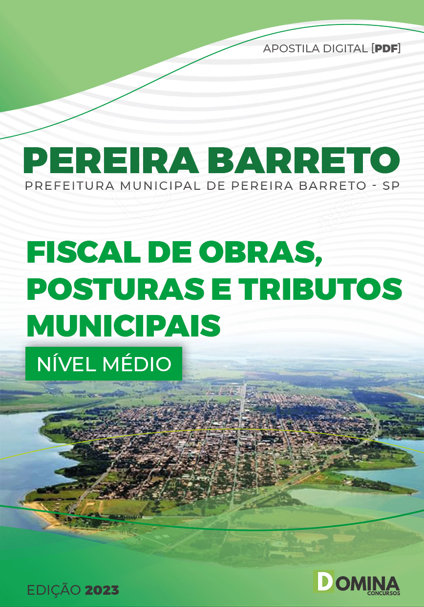 Apostila Pref Pereira Barreto SP 2023 Fiscal Obra Postura