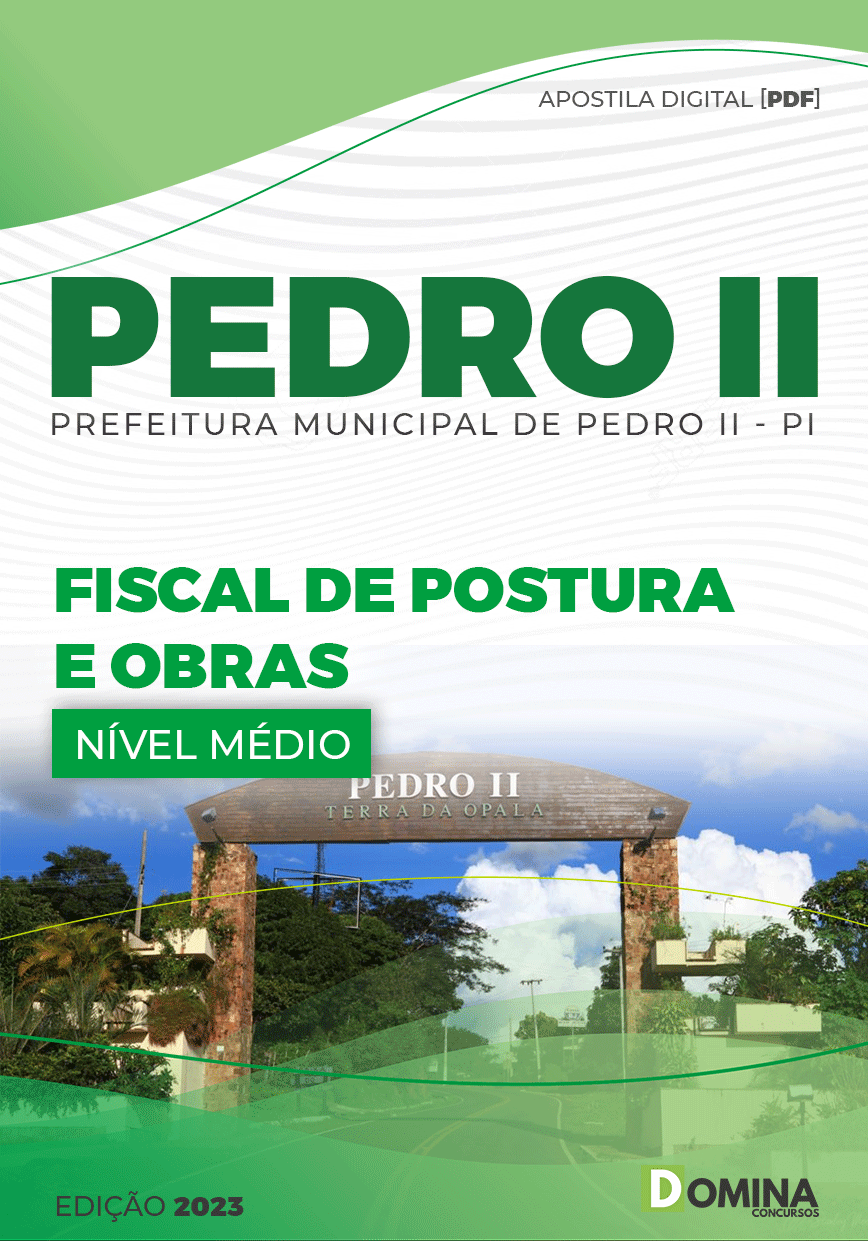 Apostila Digital Pref Pedro II PI 2023 Fiscal Postura Obras