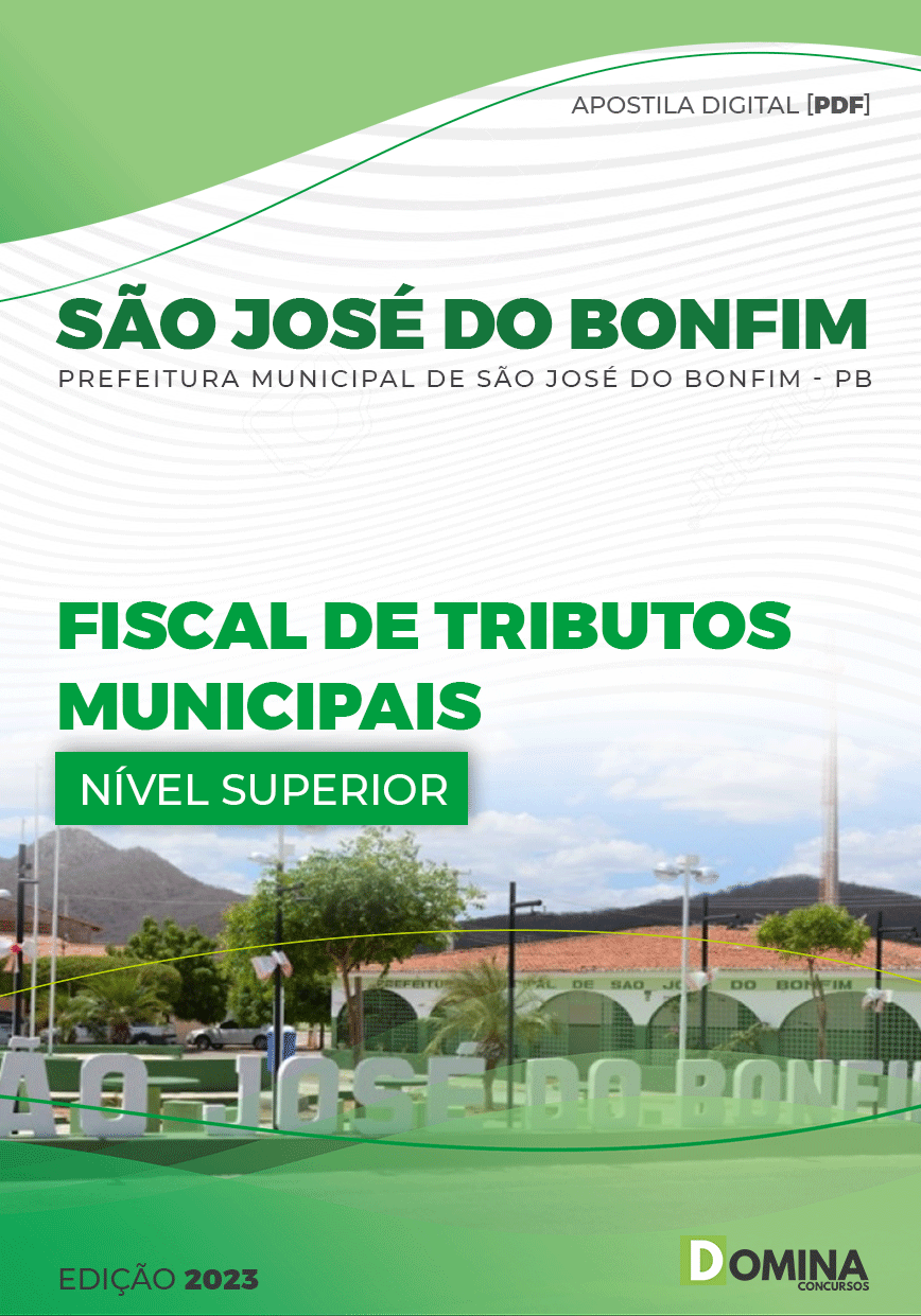 Apostila Pref São José Bonfim PB 2023 Fiscal Tributos Municipais