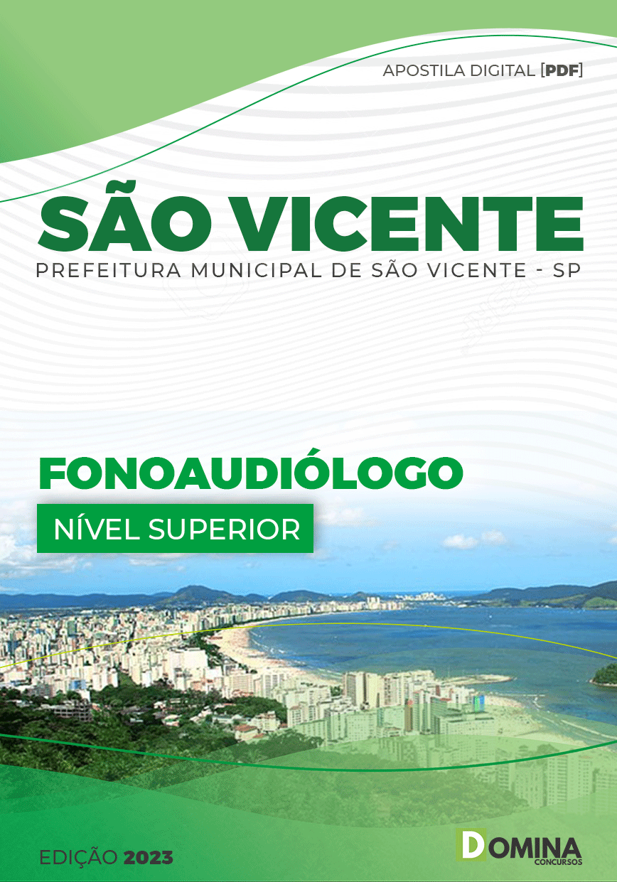 Apostila Digital Pref São Vicente SP 2023 Fonoaudiólogo