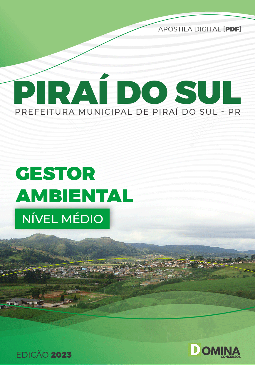 Apostila Concurso Pref Piraí Sul PR 2023 Gestor Ambiental