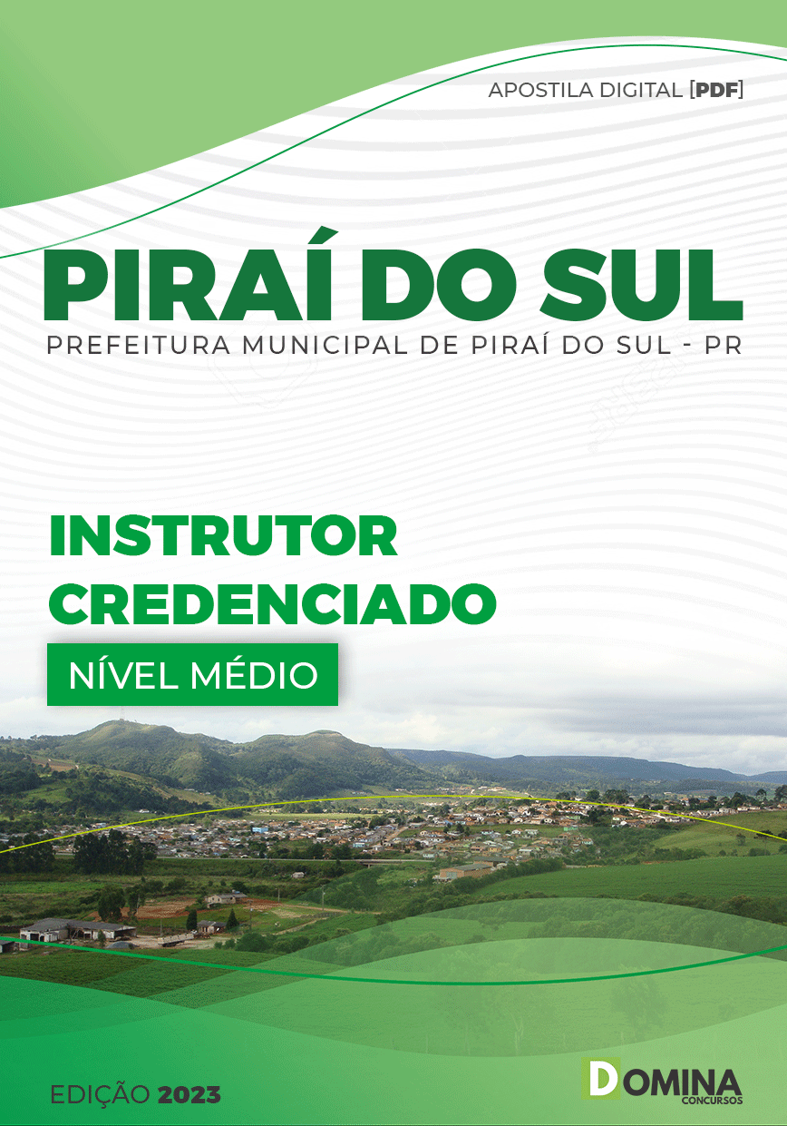 Apostila Concurso Pref Piraí Sul PR 2023 Instrutor Credenciado
