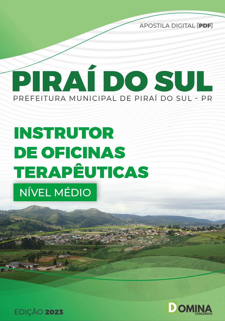 Apostila Pref Piraí Sul PR 2023 Instrutor Oficinas Terapêuticas