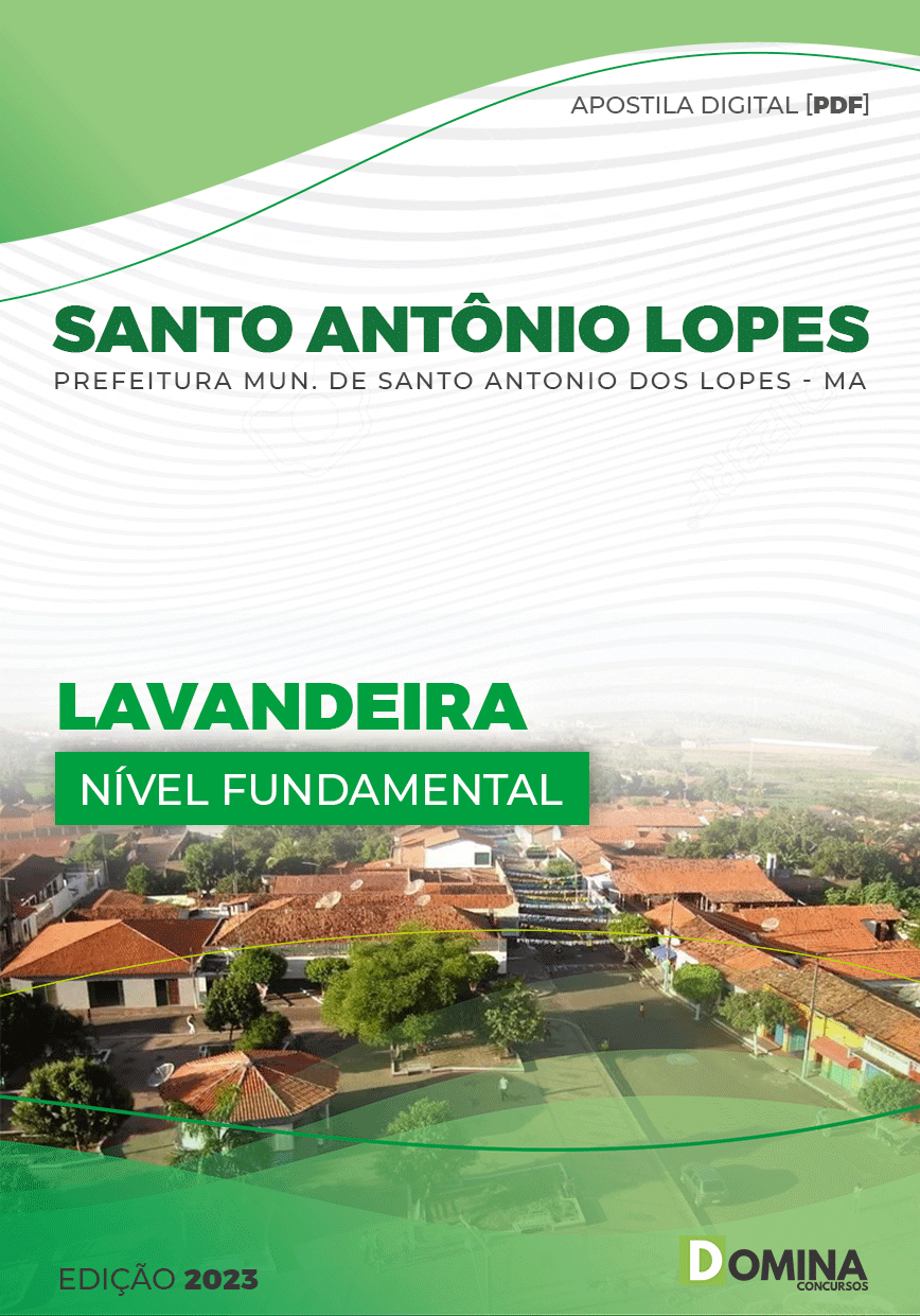 Apostila Pref Santo Antonio Lopes Lopes MA 2023 Lavandeira