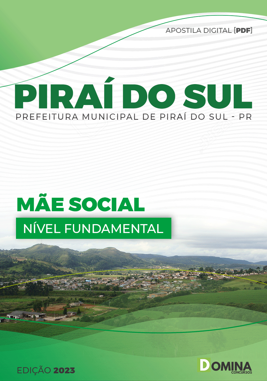 Apostila Concurso Pref Piraí Sul PR 2023 Mão Social