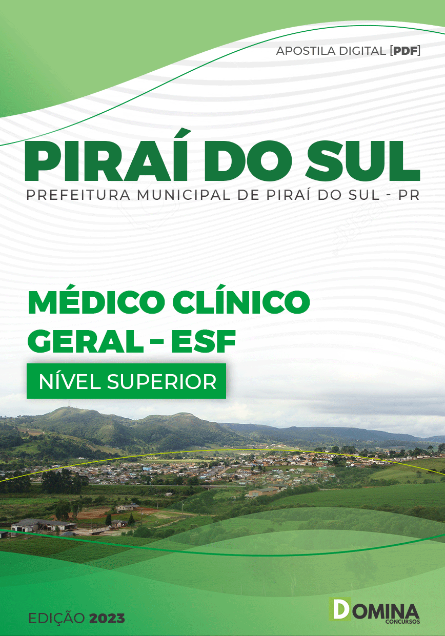 Apostila Pref Piraí Sul PR 2023 Médico Clínico Geral ESF