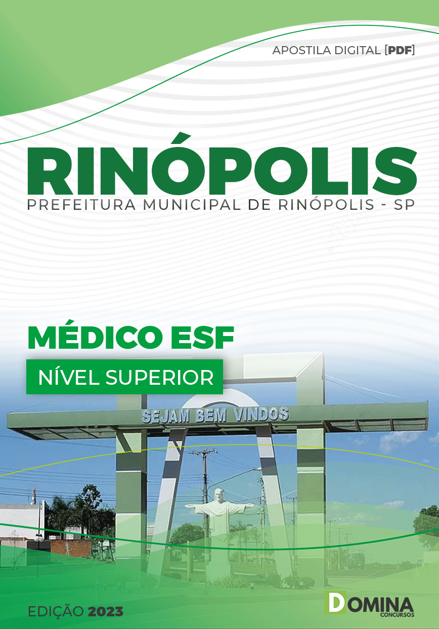 Apostila Digital Pref Rinópolis SP 2023 Médico PSF