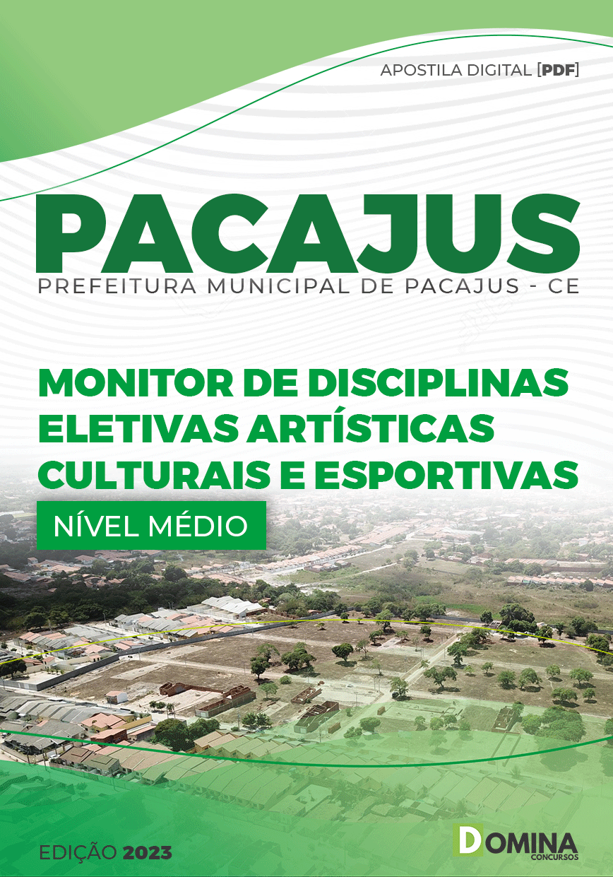 Apostila Pref Pacajus CE 2023 Monitor Disciplina Eletivas Artística