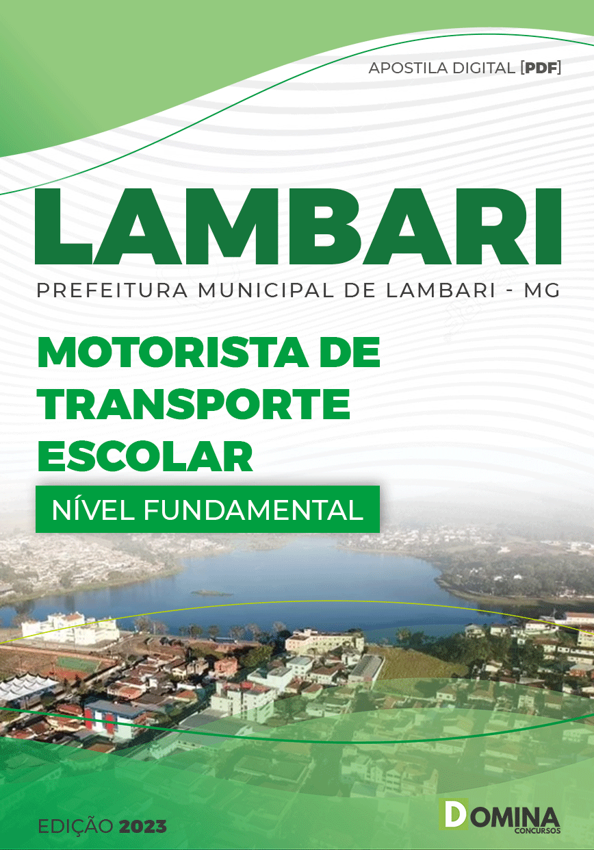 Apostila Pref Lambari MG 2023 Motorista Transporte Escolar