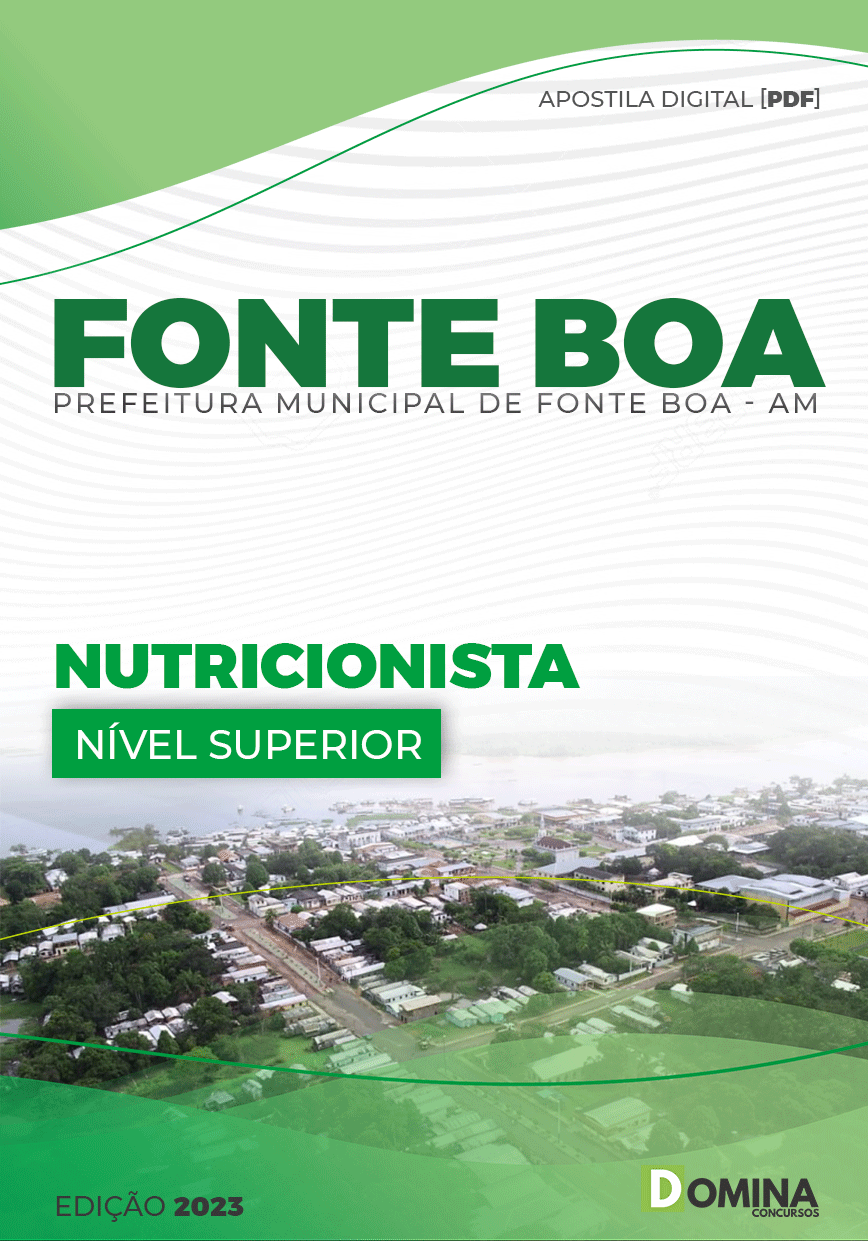 Apostila Digital Pref Fonte Boa AM 2023 Nutricionista