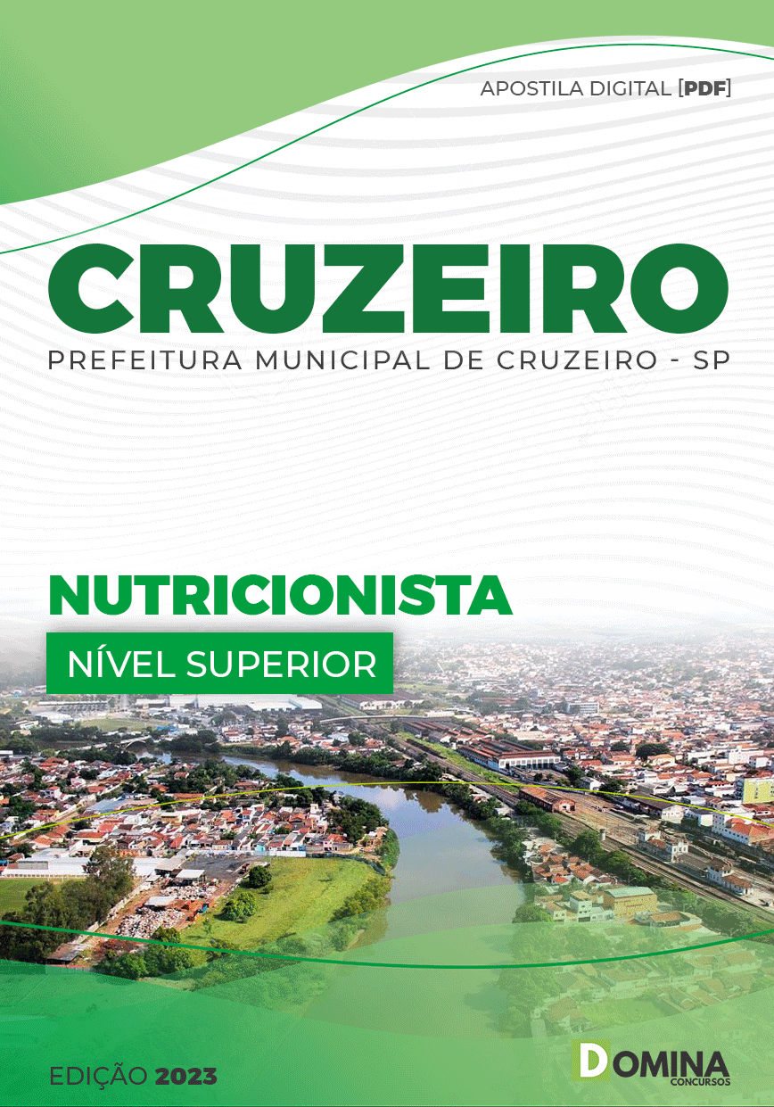 Apostila Digital Pref Cruzeiro SP 2023 Nutricionista