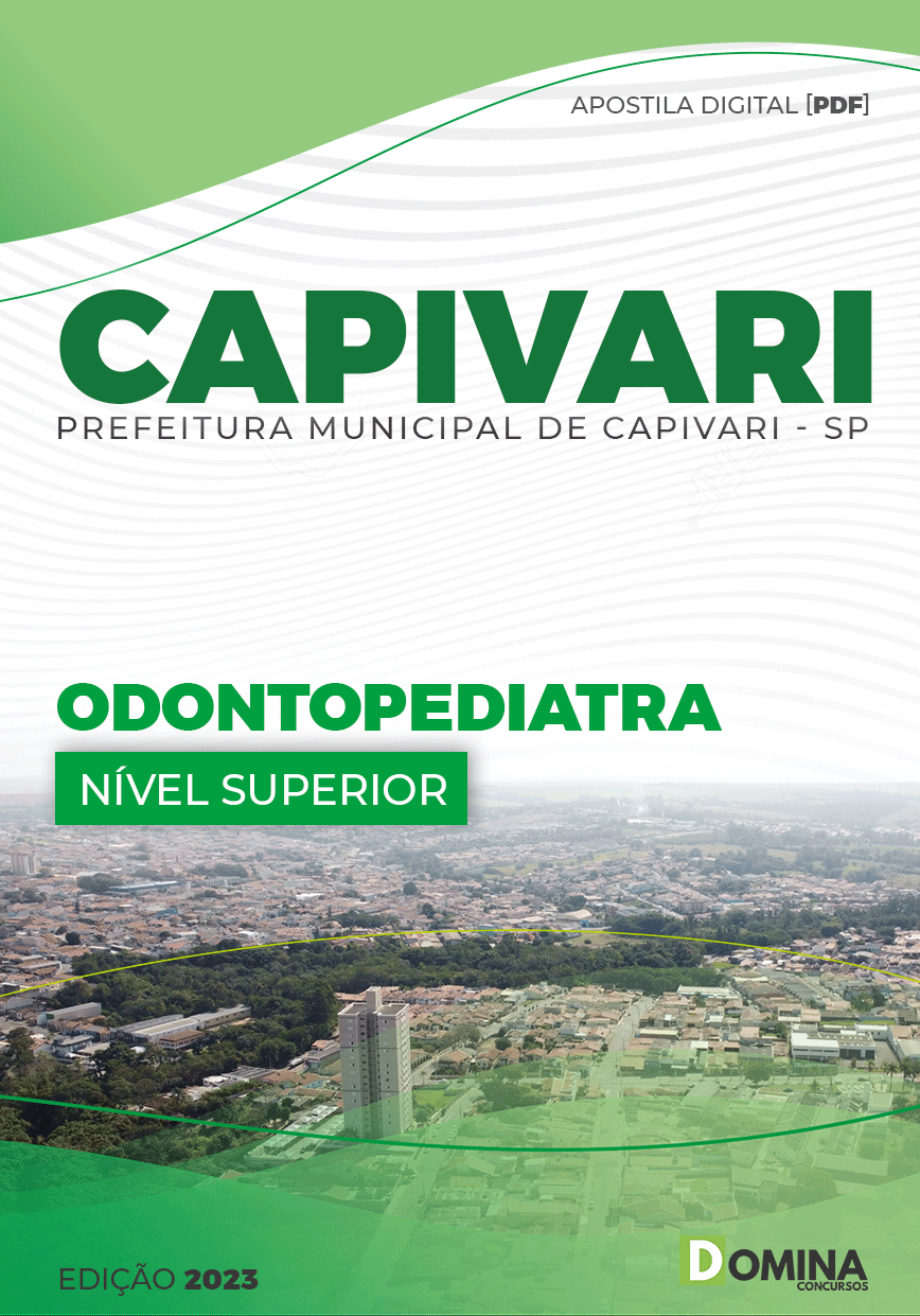 Apostila Concurso Pref Capivari SP 2023 Odontopediatra