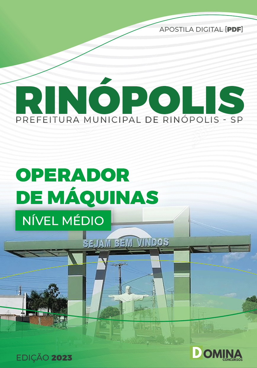 Apostila Digital Pref Rinópolis SP 2023 Operador Máquinas