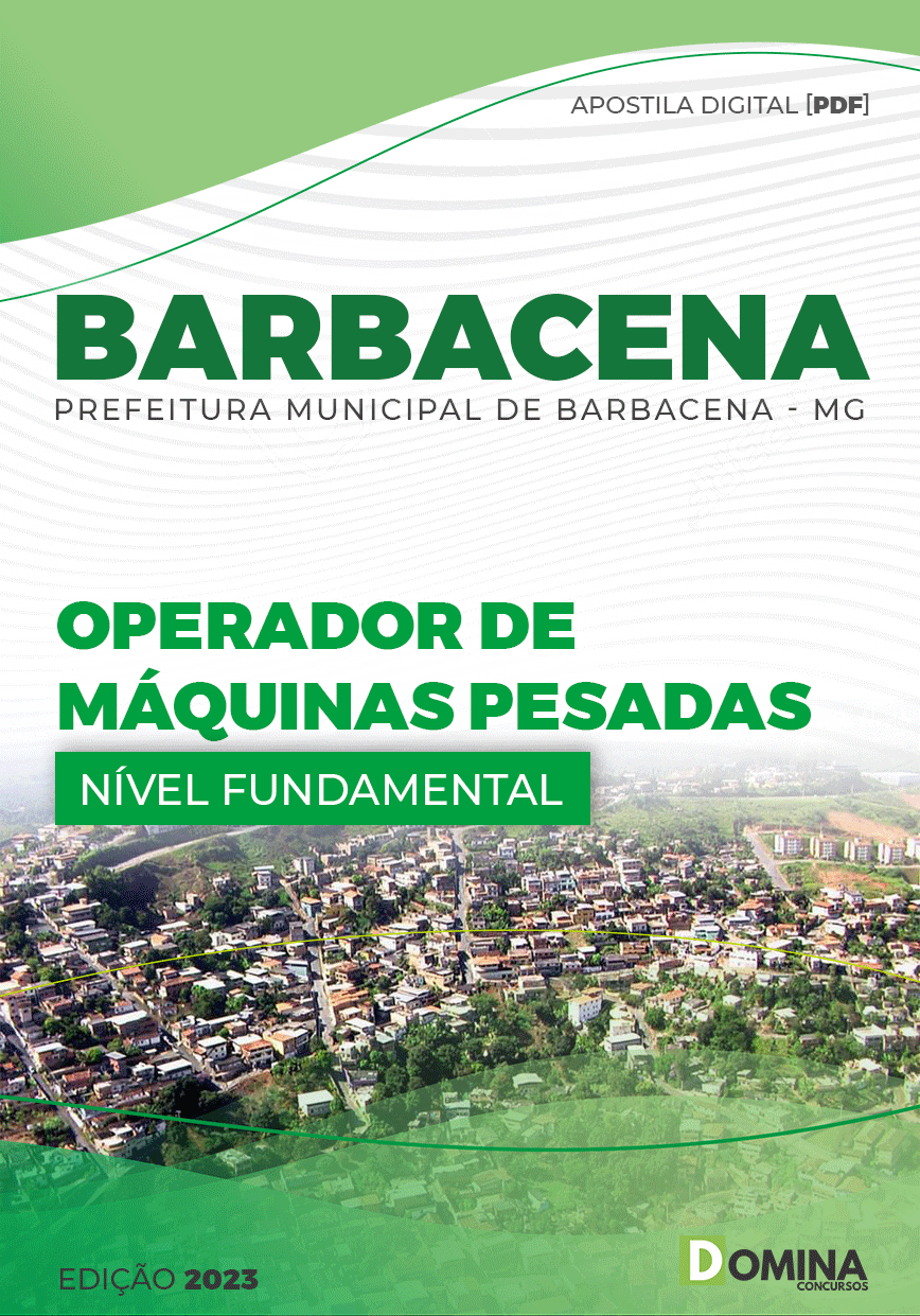 Apostila Pref Barbacena MG 2023 Operador Máquinas Pesadas