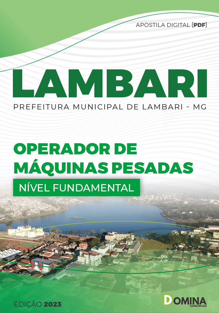 Apostila Pref Lambari MG 2023 Operador Máquinas Pesadas