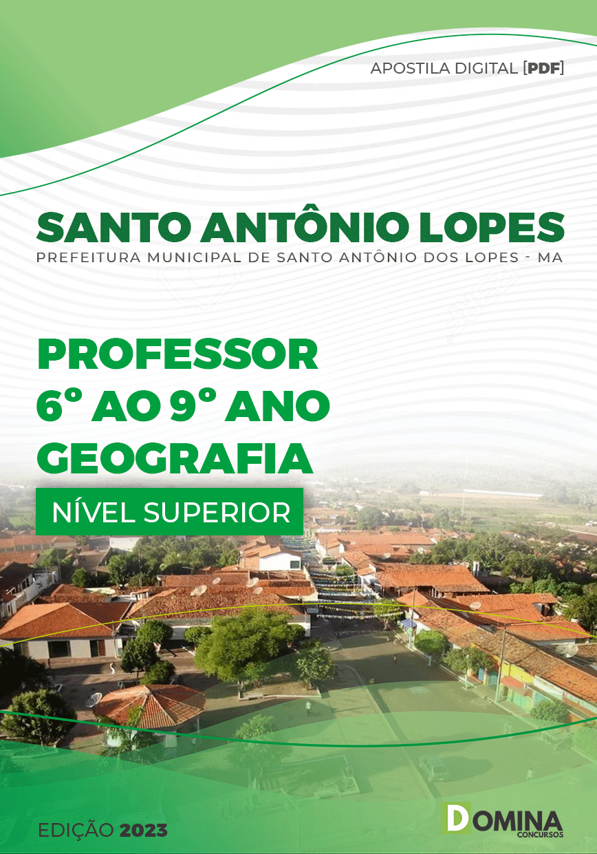 Apostila Pref Santo Antonio Lopes Lopes MA 2023 Professor Geografia