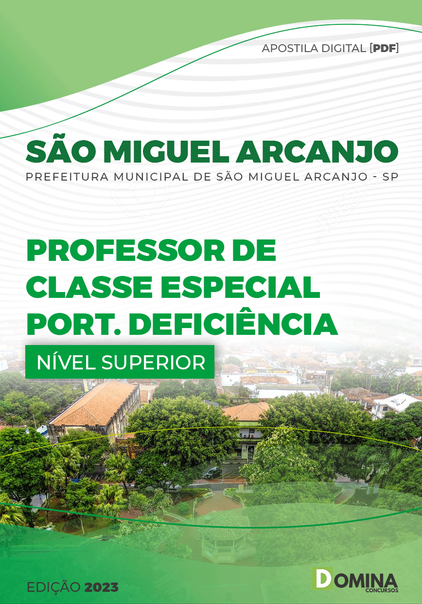 Apostila Pref São Miguel Arcanjo SP 2023 Professor Classe Especial