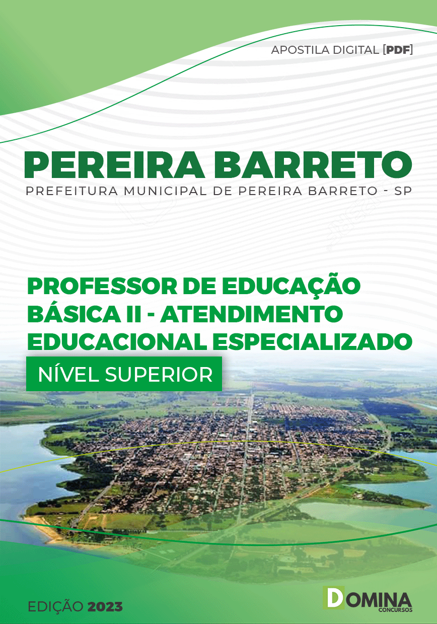 Apostila Pref Pereira Barreto SP 2023 Professor II Atend Especializado