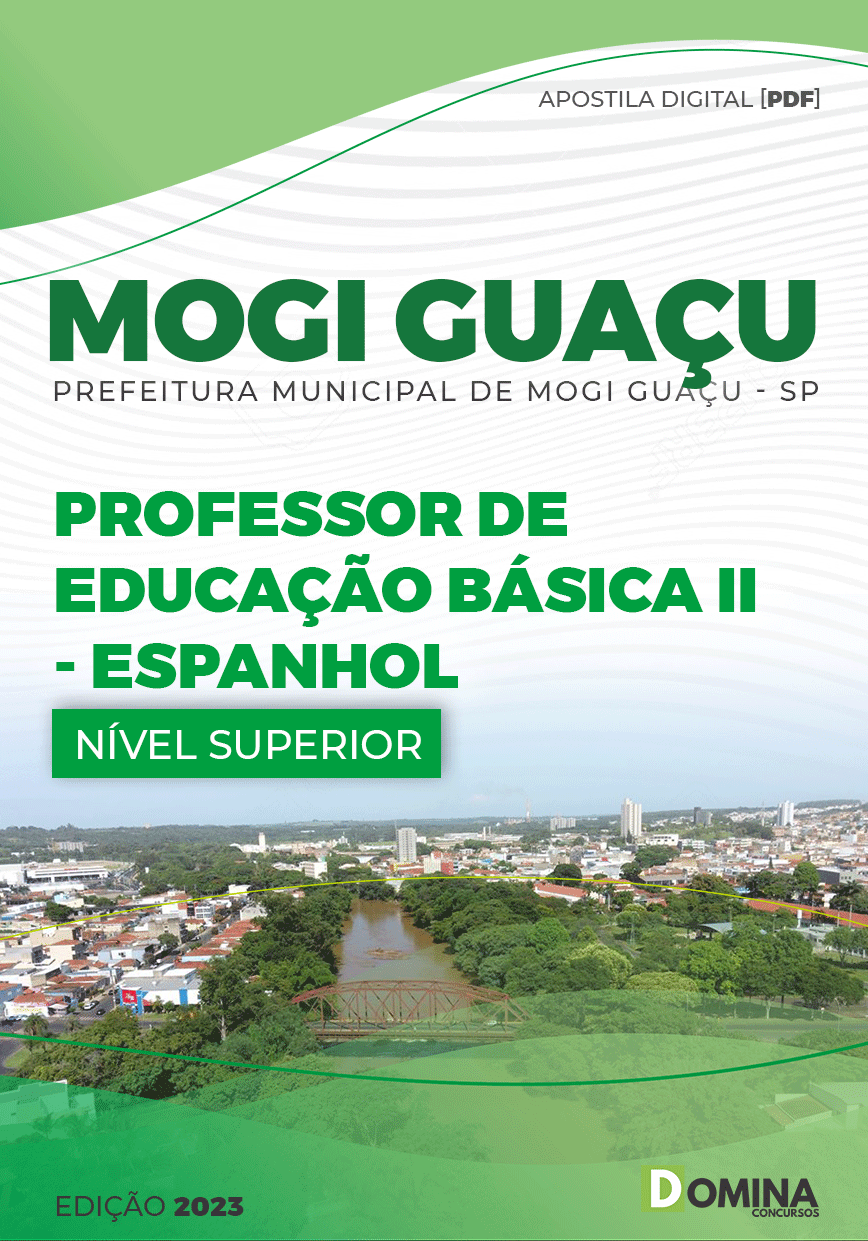 Apostila Pref Mogi Guaçu SP 2023 Professor Ed Básica II Espanhol