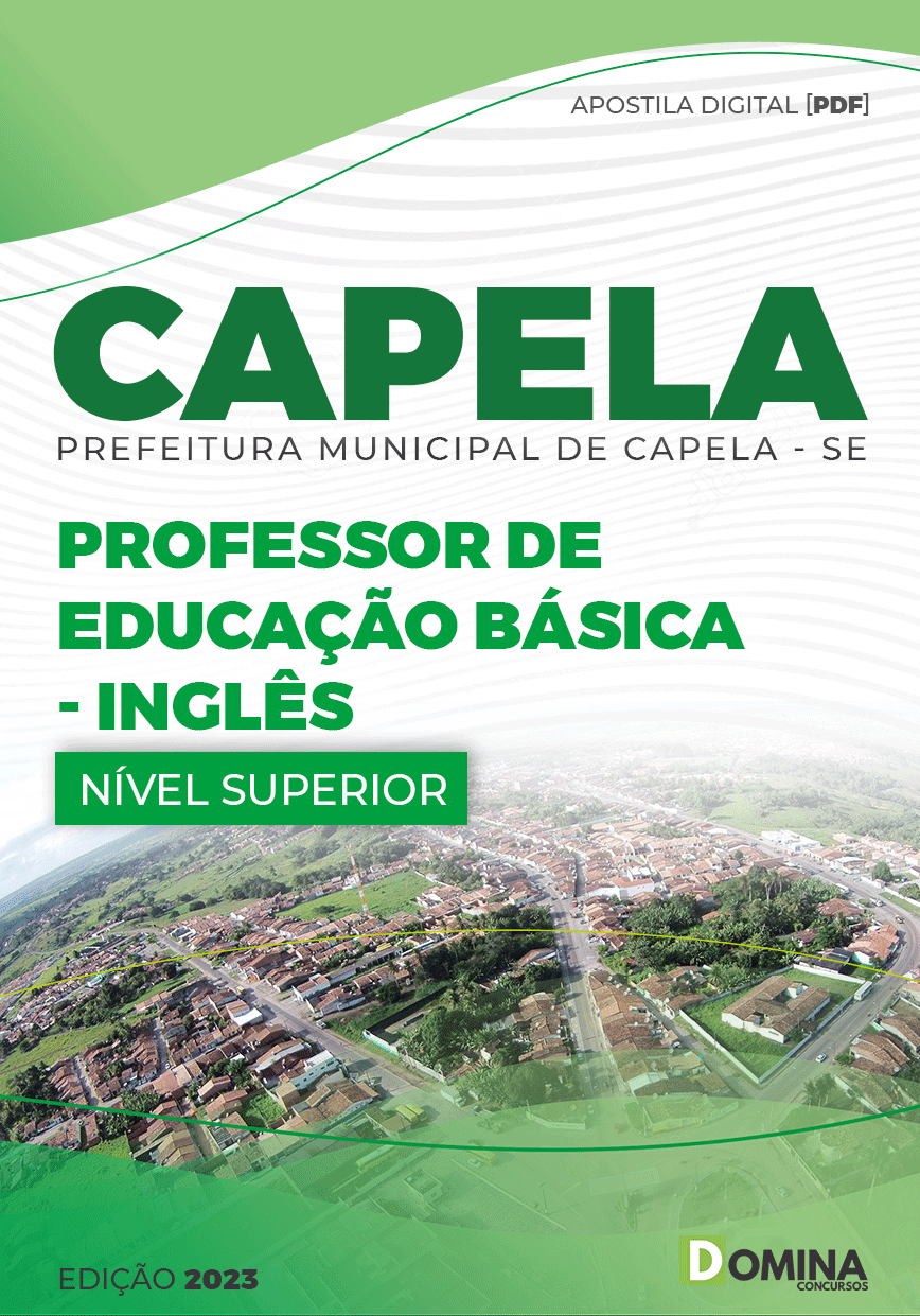 Apostila Pref Capela SE 2023 Professor Educação Básica Inglês