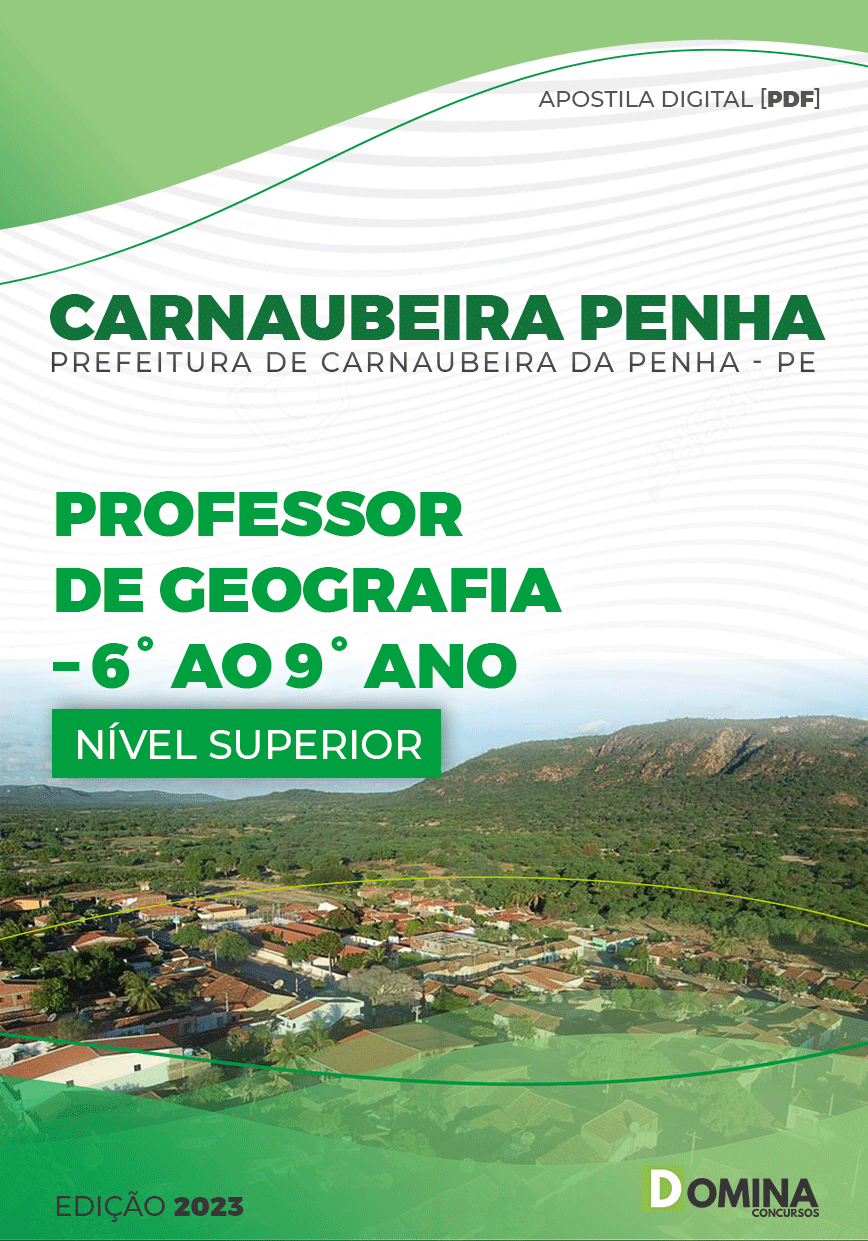 Apostila Pref Carnaubeira Penha PE 2023 Professor Geografia