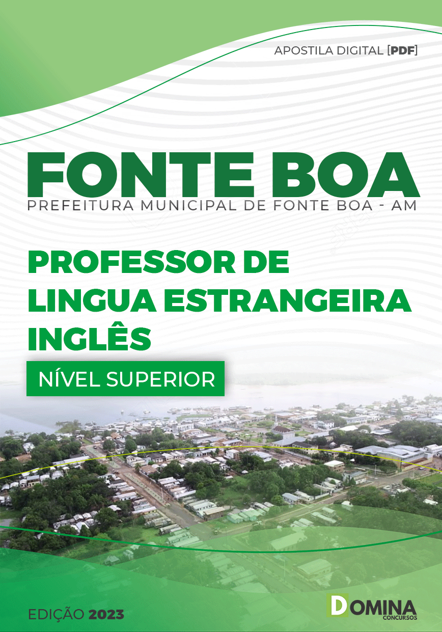 Apostila Digital Pref Fonte Boa AM 2023 Professor Inglês