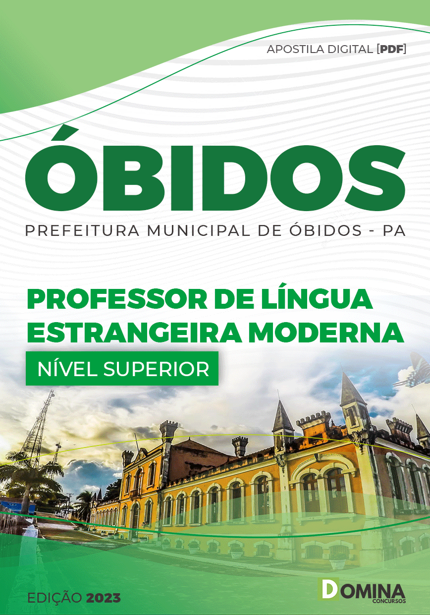 Apostila Pref Óbidos PA 2023 Professor Língua Estrangeiro Moderna