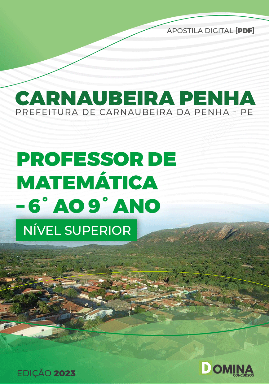 Apostila Pref Carnaubeira Penha PE 2023 Professor Matemática