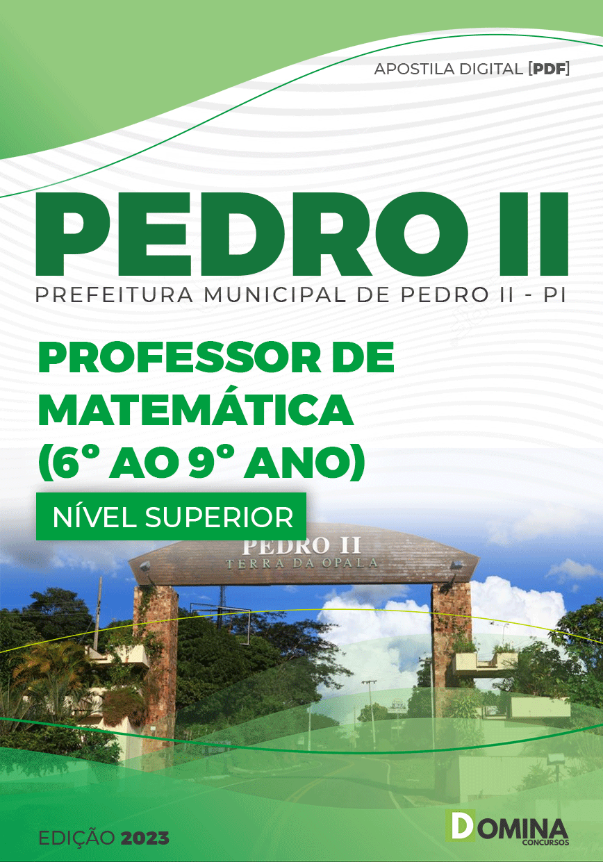 Apostila Pref Pedro II PI 2023 Professor Matemática