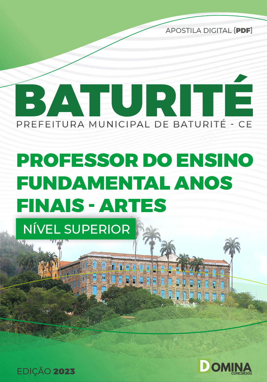 Apostila Pref Baturité CE 2023 Professor Ensino Fund Artes