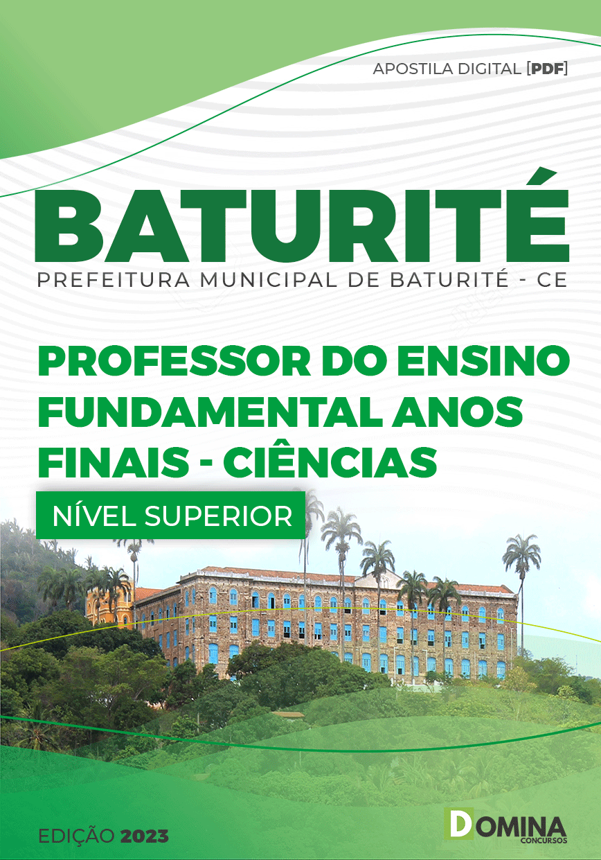 Apostila Pref Baturité CE 2023 Professor Ensino Fund Ciências