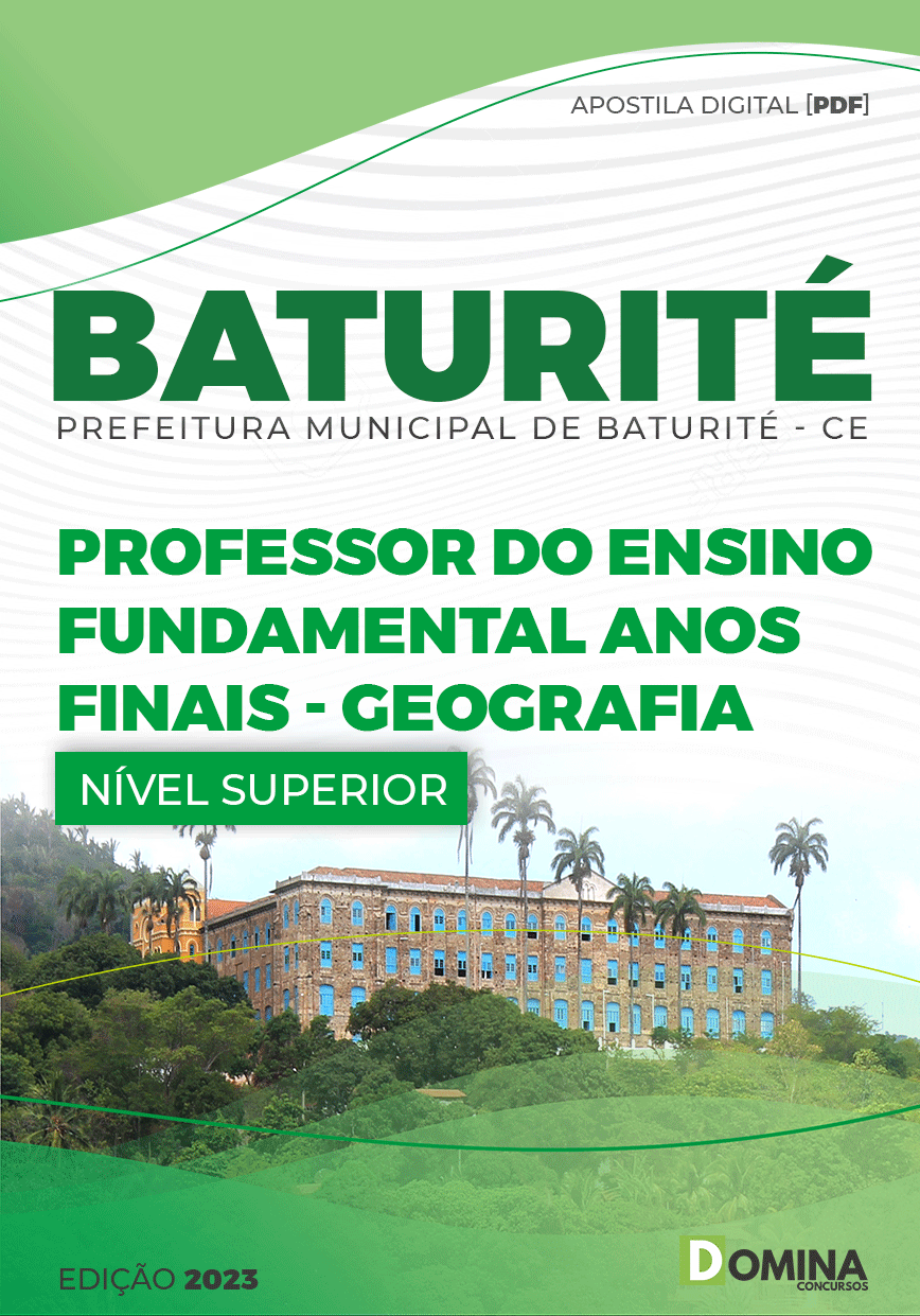 Apostila Pref Baturité CE 2023 Professor Ensino Fund Geografia