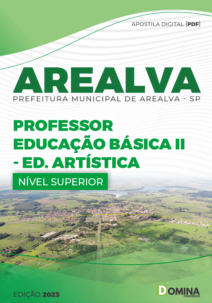 Apostila Pref Arealva SP 2023 Professor Educação Básica II Ed Artística