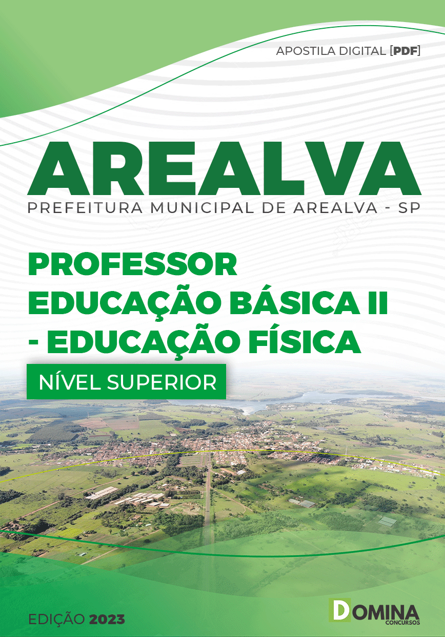 Apostila Pref Arealva SP 2023 Professor Educação Básica II Ed Física