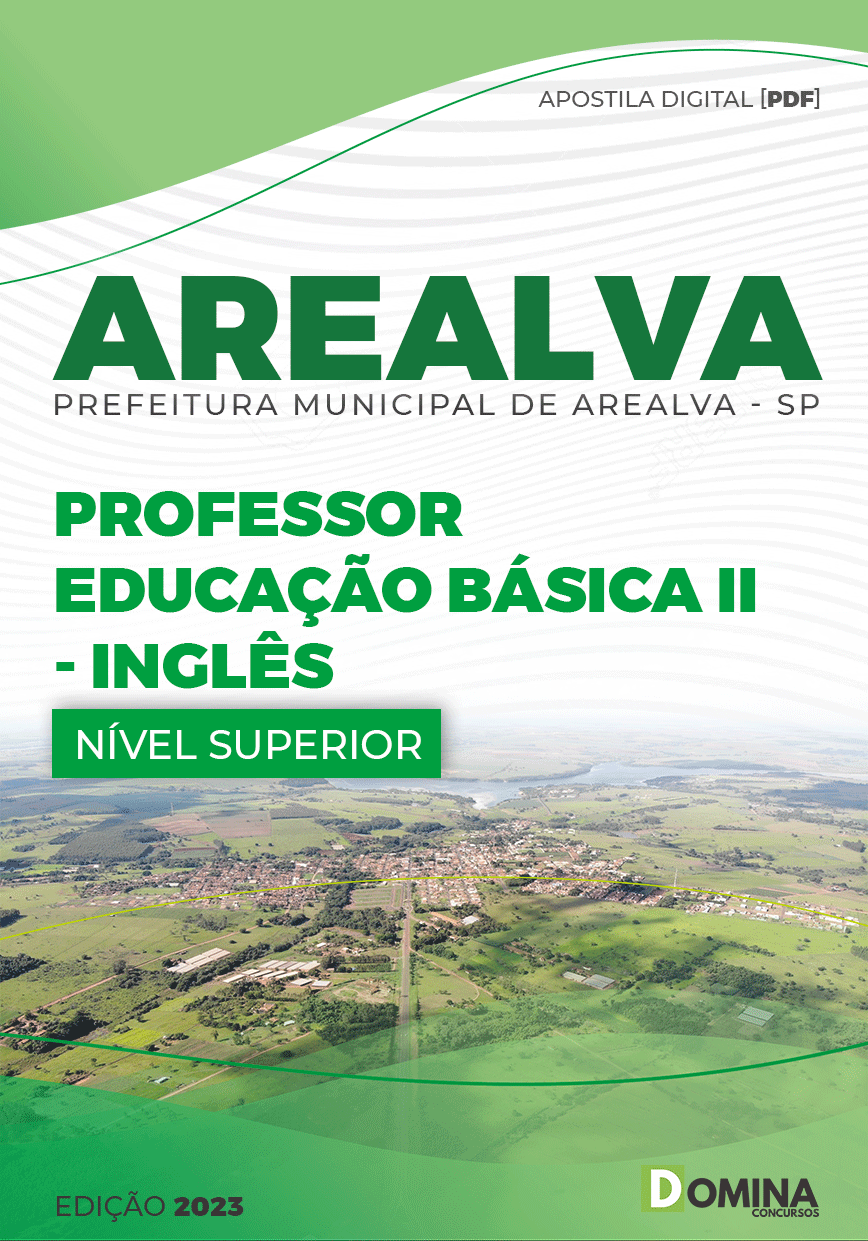 Apostila Pref Arealva SP 2023 Professor Educação Básica II Inglês