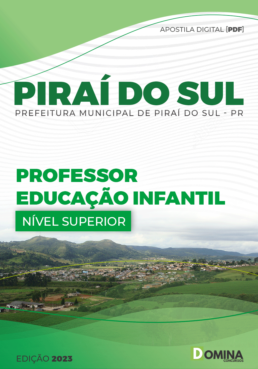 Apostila Pref Piraí Sul PR 2023 Professor Educação Infantil