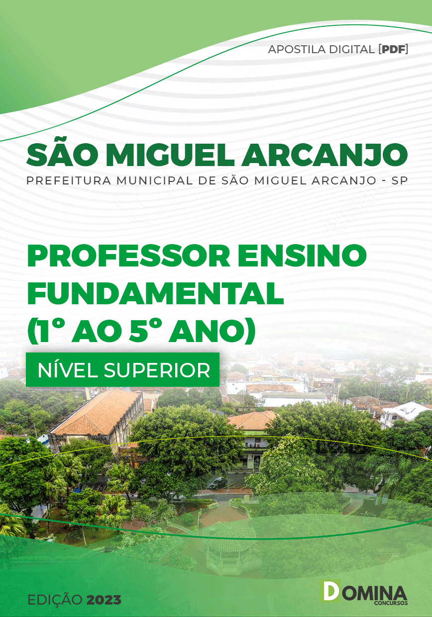 Apostila Pref São Miguel Arcanjo SP 2023 Professor Ensino Fundamental