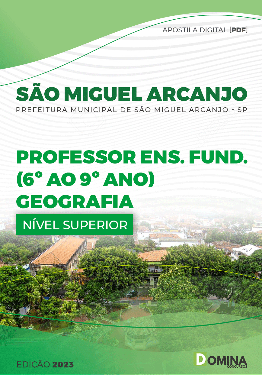 Apostila Pref São Miguel Arcanjo SP 2023 Professor Geografia